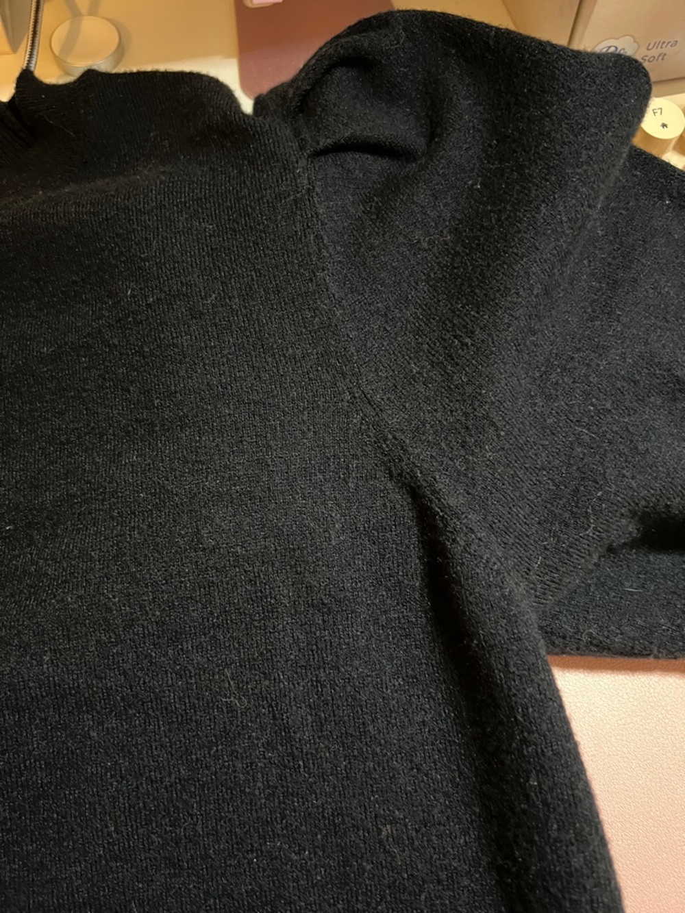 Marled Black Crewneck Sweater - Picture 7 of 9